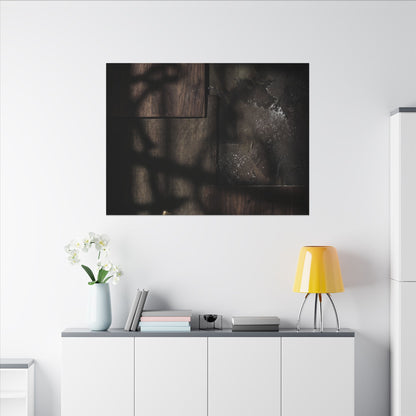 Dark Japandi Shadow Play in Candlelight | Dark Texture Canvas Art