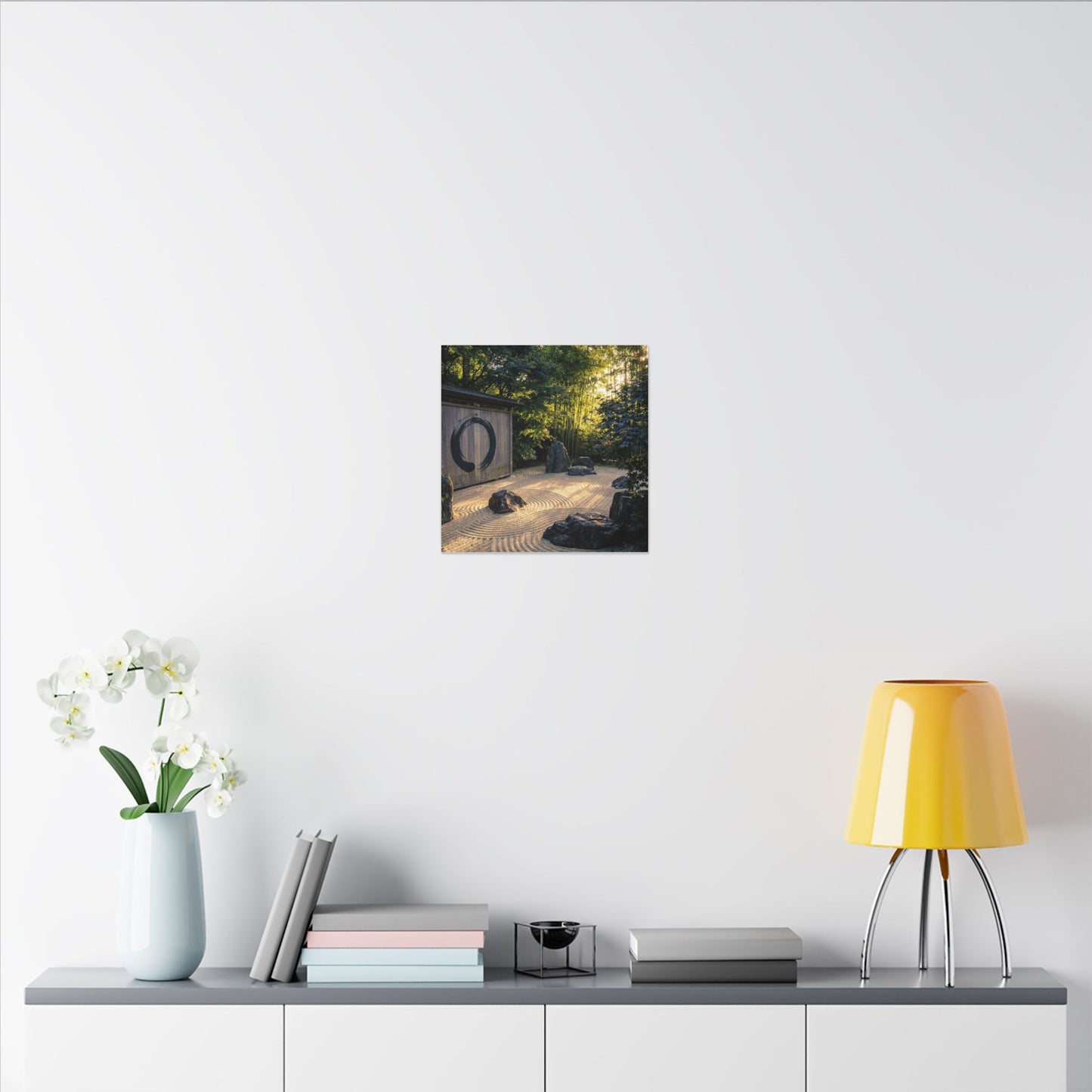 Rock Garden Enso Canvas Art | Tranquil Zen Art