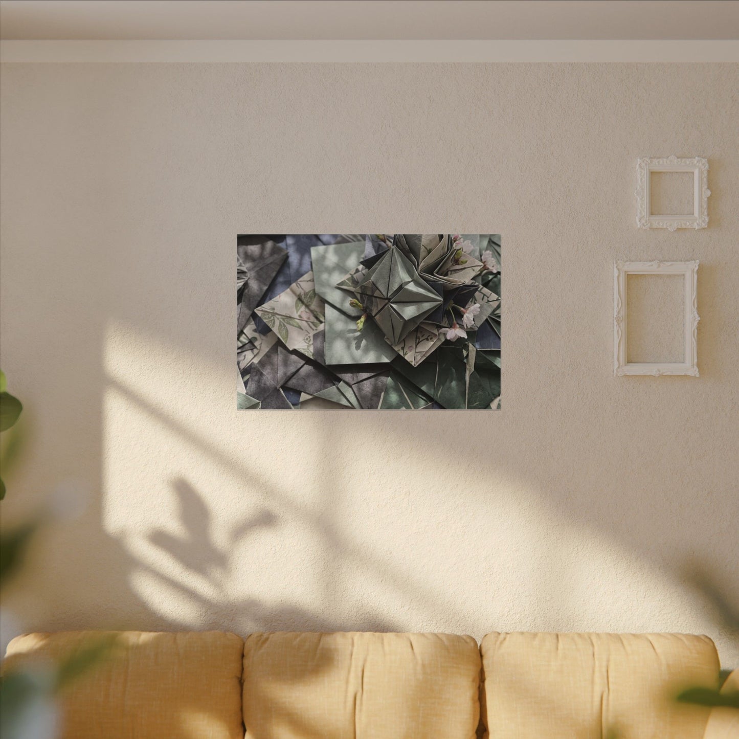 Shibui Paper Fold Canvas Art - Japandi Japanese Pattern