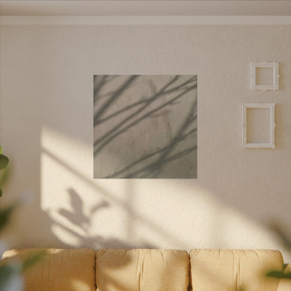 Shadow Play Japanese Pattern Canvas Art | Warm Japandi Art