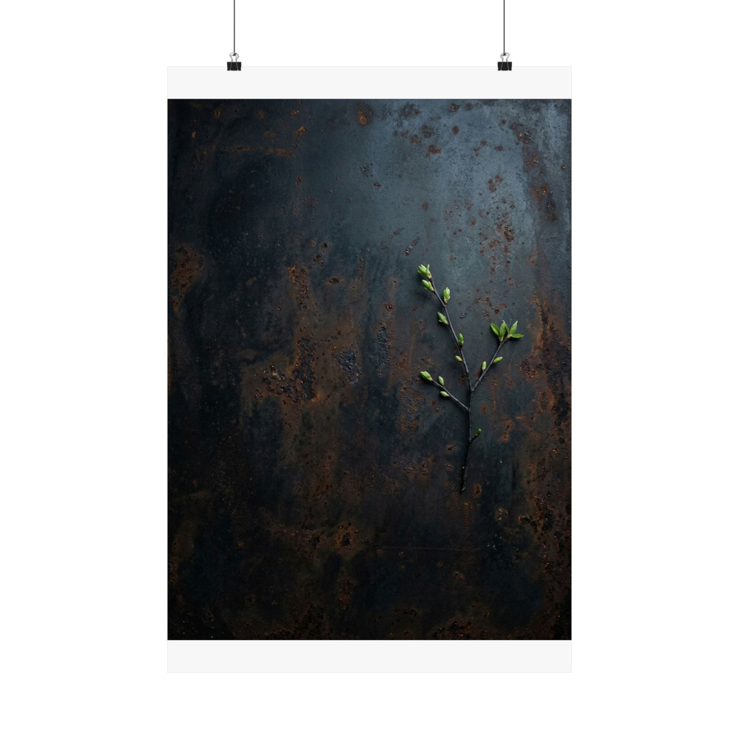 Luxurious Rust Patina Wall Art Print - Moody Minimal Dark Japandi