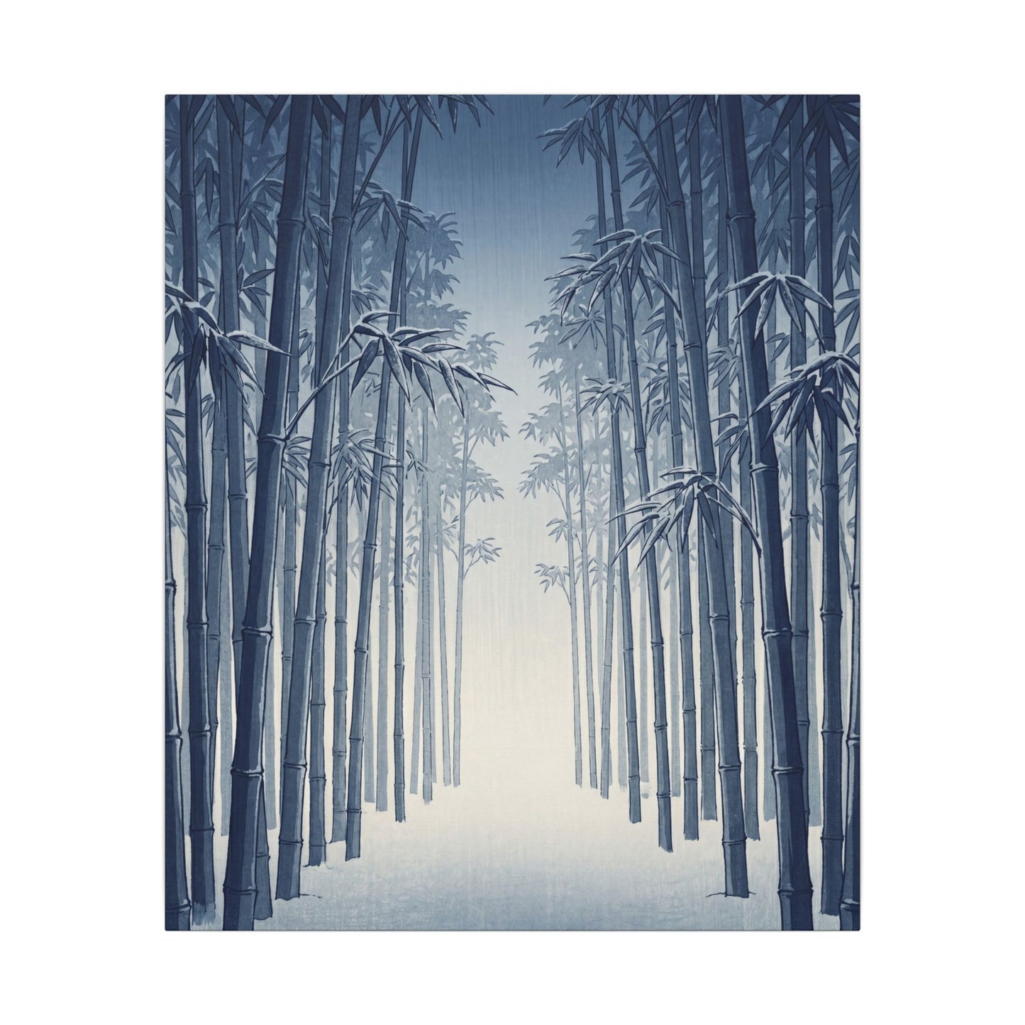Bamboo Grove Canvas Art | Winter Zen Ukiyo E Inspired Art