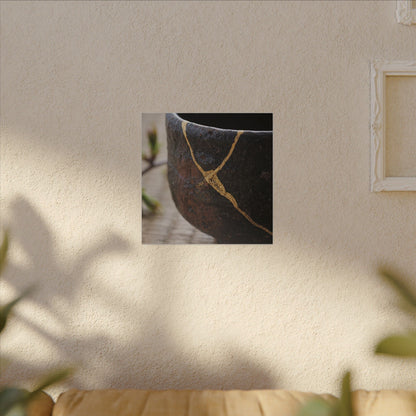Dawn Tea Ceremony Canvas Art - Kintsugi Mono No Aware