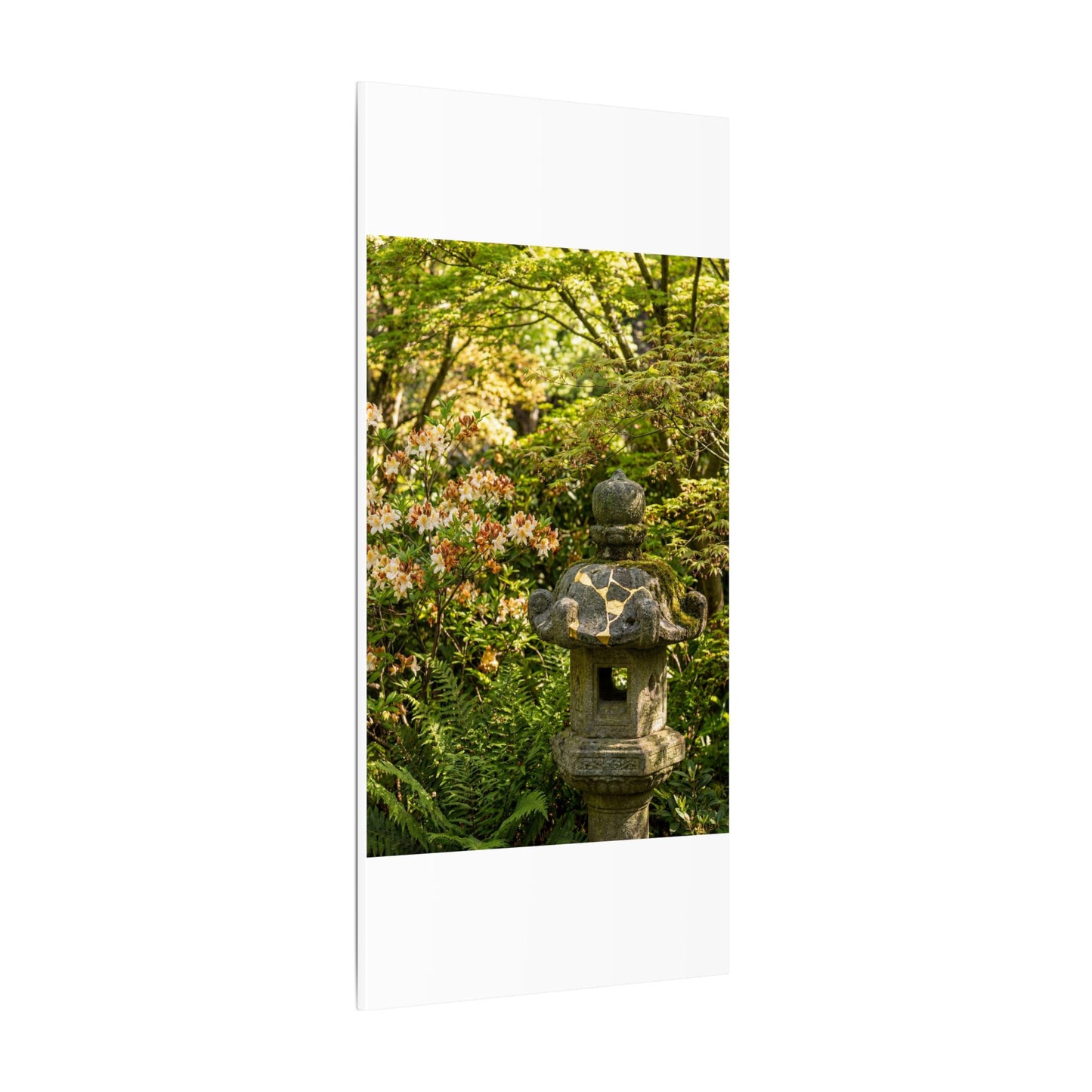 Spring Stone Lantern Gold Repair Canvas Art | Beautiful Decor