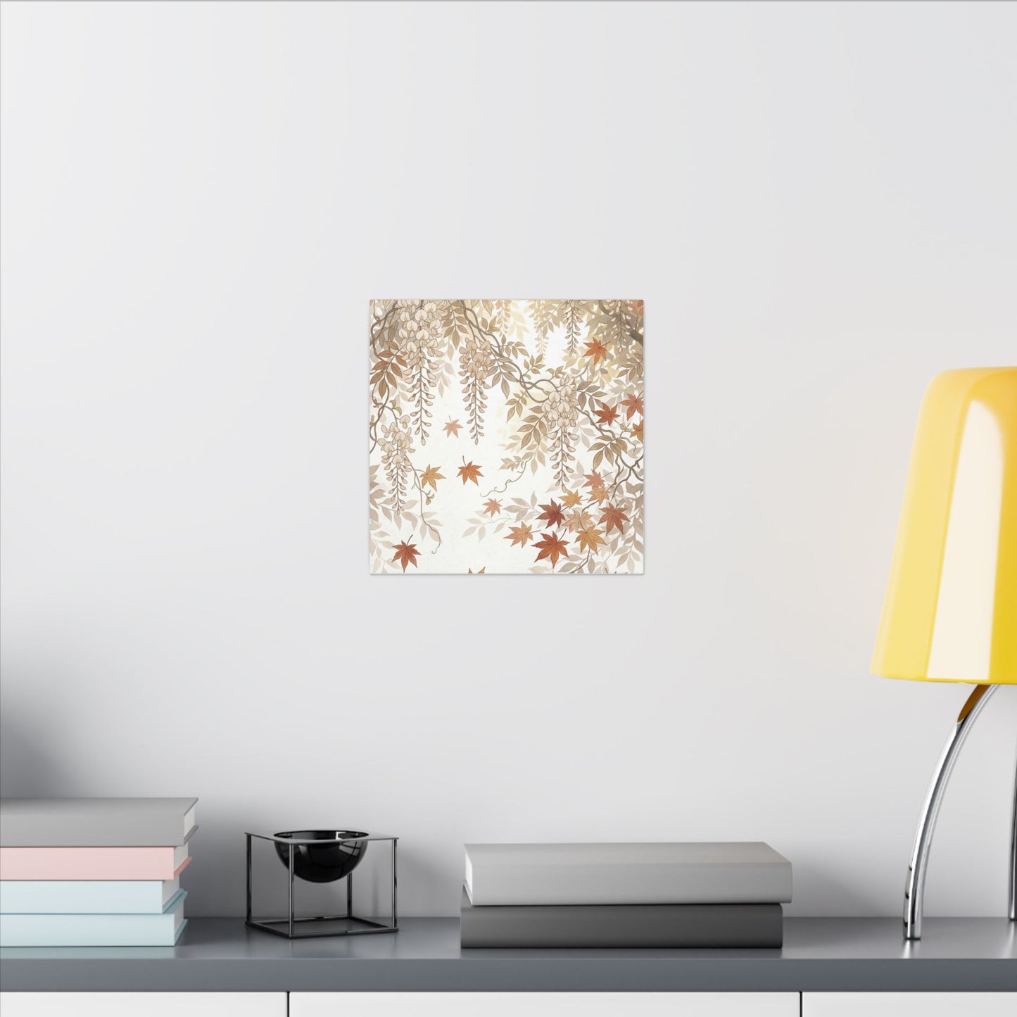 Shibui Wisteria Canvas Art - Japandi Japanese Pattern
