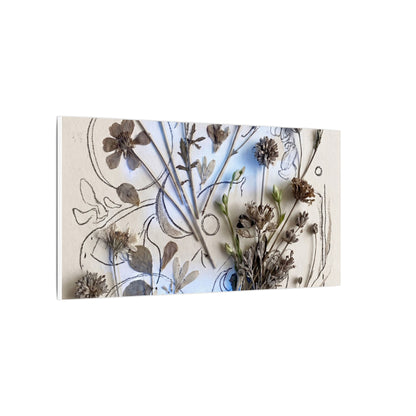 Dried Flowers Minimal Line Canvas Art | Elegant Japandi Art