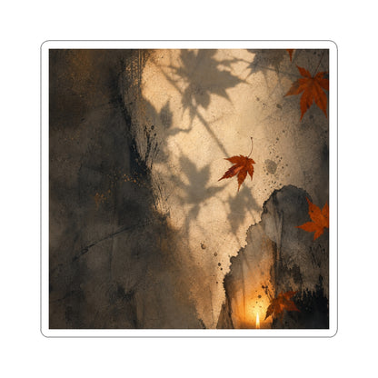 Japandi Shadow Play in Candlelight | Texture Sticker