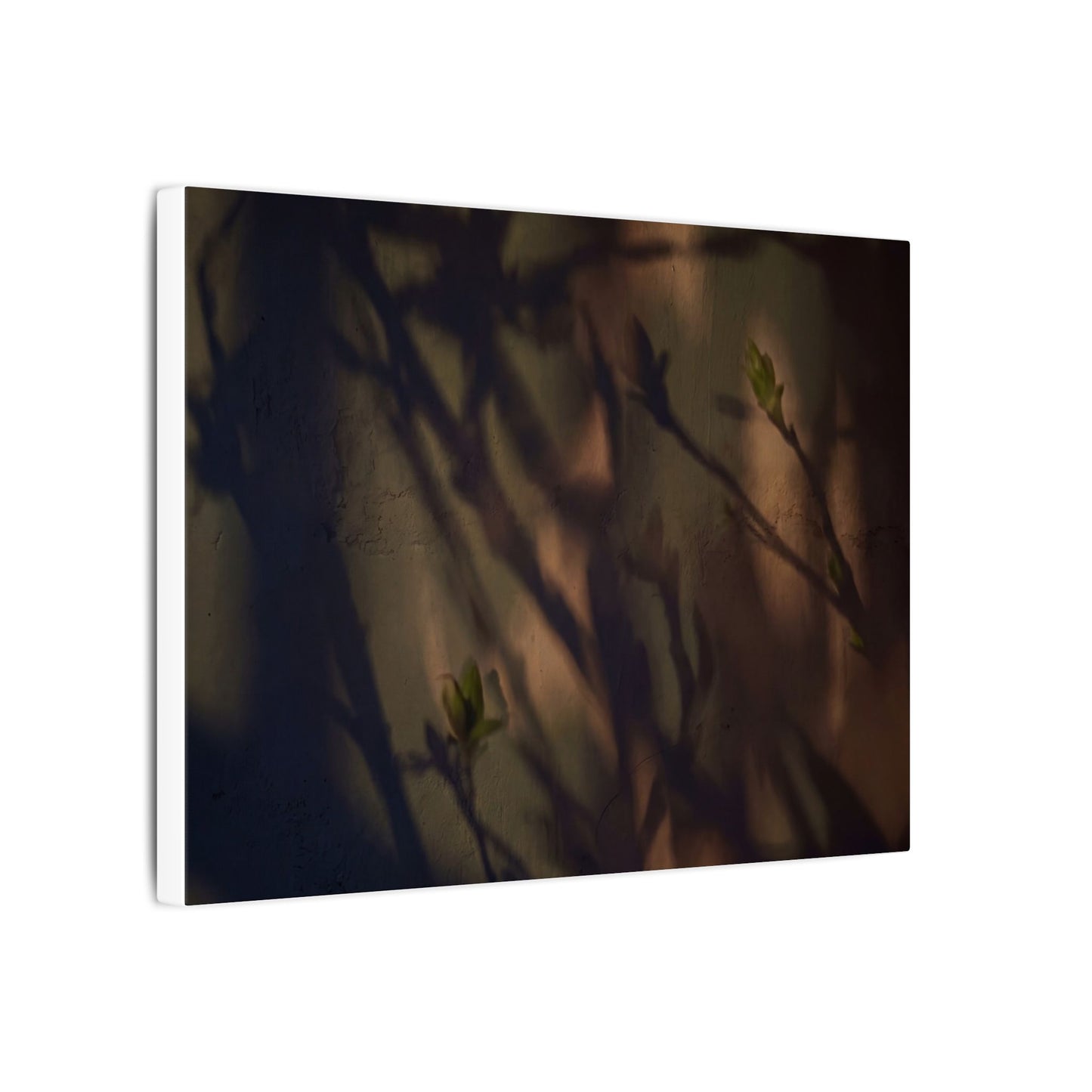 Candlelight Shadow Play Canvas Art - Dark Japandi Shibui