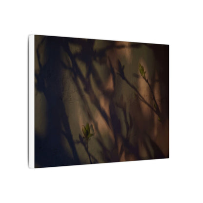 Candlelight Shadow Play Canvas Art - Dark Japandi Shibui