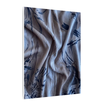 Silk Drape Winter Canvas Art | Japandi Earthy Design
