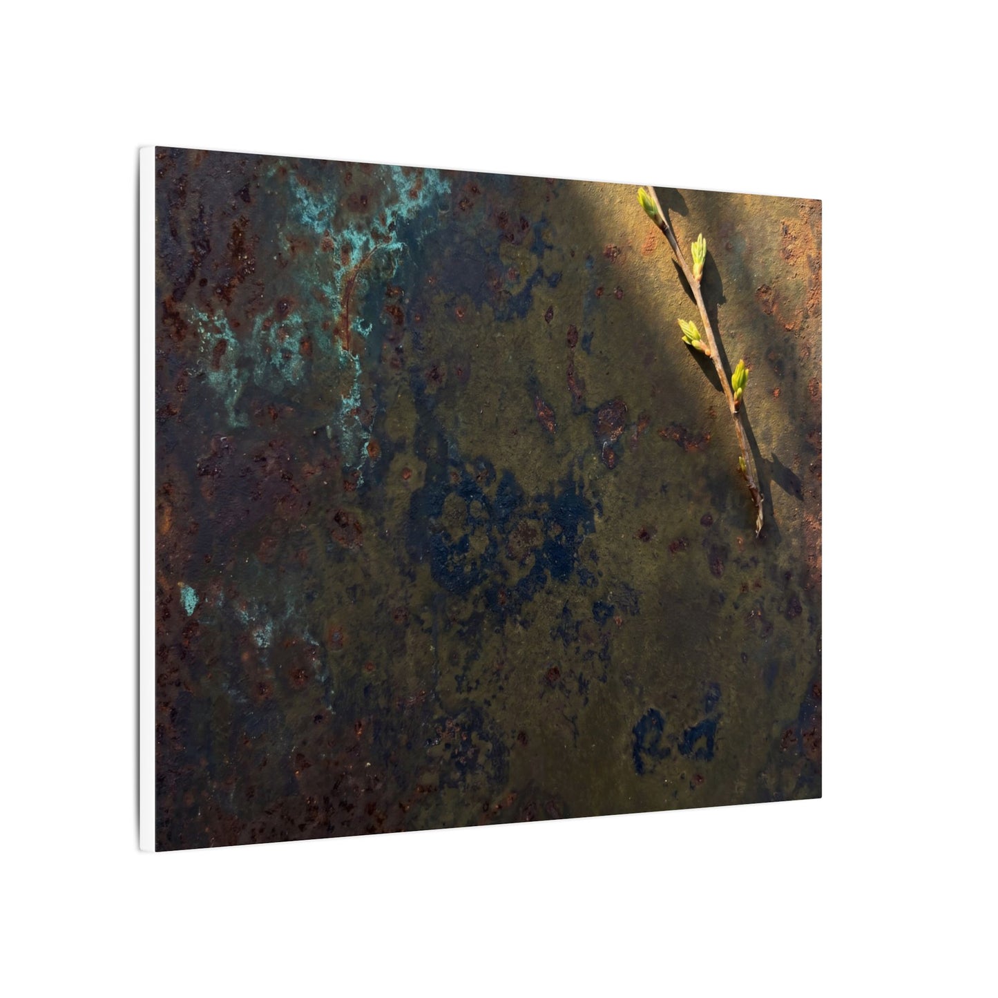 Golden Hour Rust Patina Canvas Art - Dark Japandi Ma