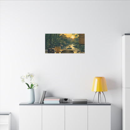 Ma Tea Ceremony Canvas Art - Zen Ukiyo E Inspired
