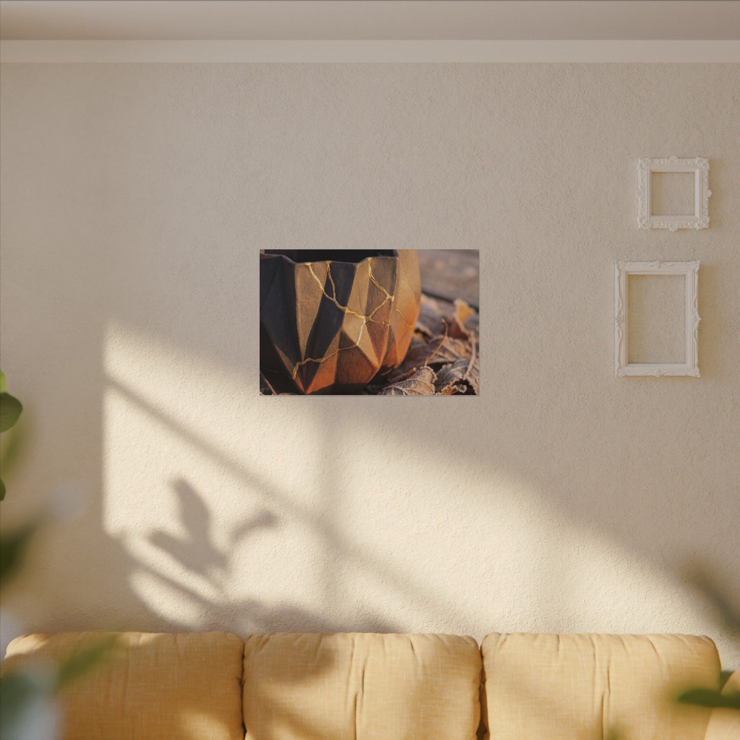 Paper Fold Gold Repair Canvas Art | Philosophical Kintsugi Art