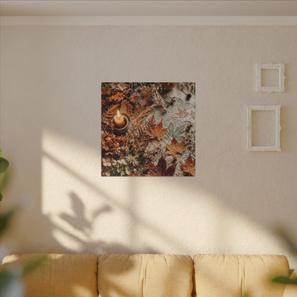 Candlelight Dried Flowers Canvas Art - Japandi Seijaku