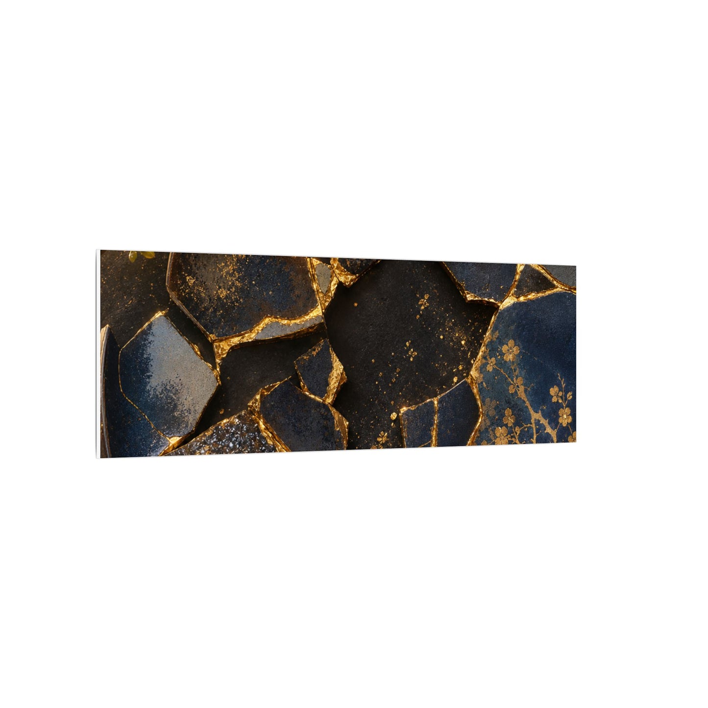 Golden Hour Broken Pottery Canvas Art - Kintsugi Ma