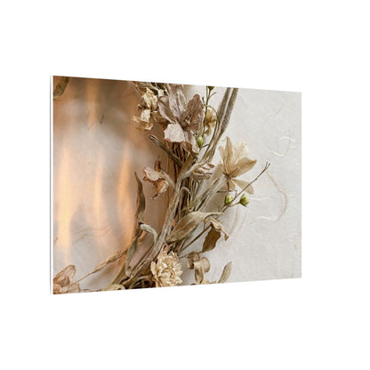 Dried Flowers Japanese Pattern Canvas Art | Neutral Japandi Art