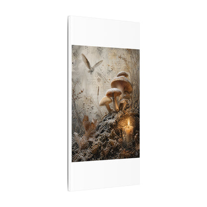 Wild Mushrooms Texture Canvas Art | Elegant Japandi Art