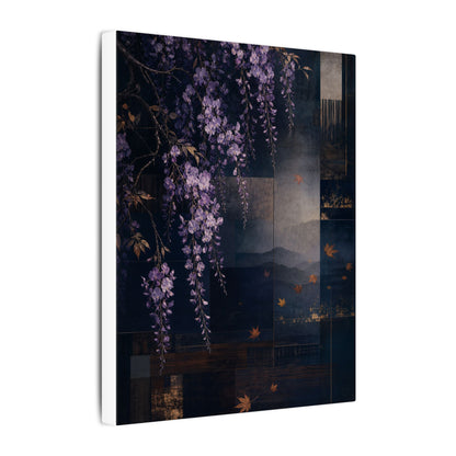 Dawn Wisteria Canvas Art - Dark Japandi Fukinsei