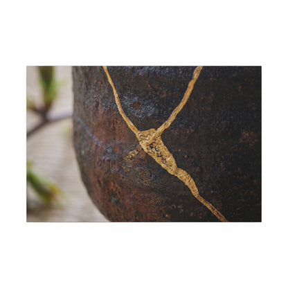 Dawn Tea Ceremony Canvas Art - Kintsugi Mono No Aware Art Print
