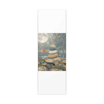 Warm River Stones Canvas Art - Japanese Pattern Japandi