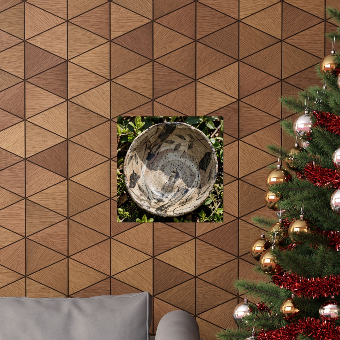 Ceramic Bowl Japanese Pattern Wall Art Print | Elegant Japandi Art