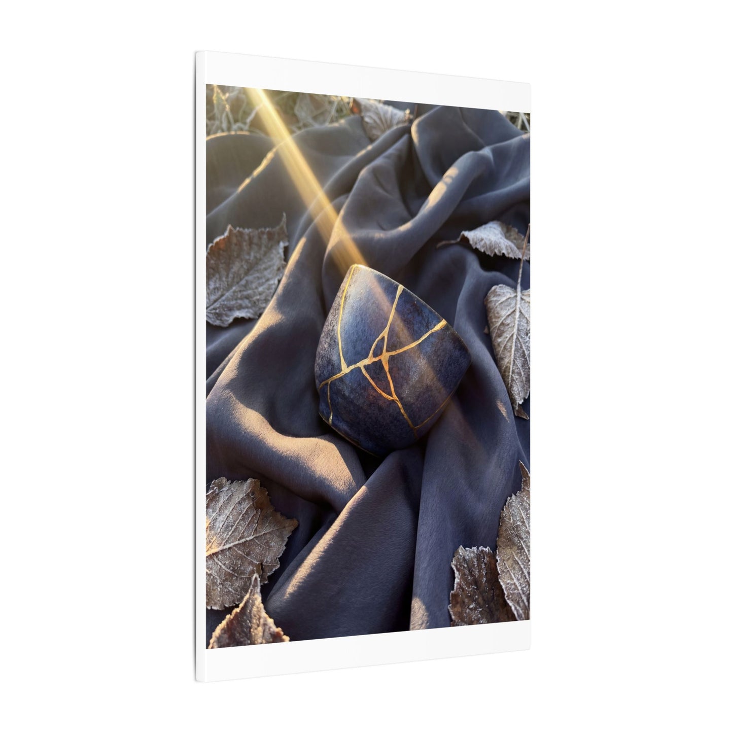 Winter Silk Drape Gold Repair Canvas Art | Artful Decor