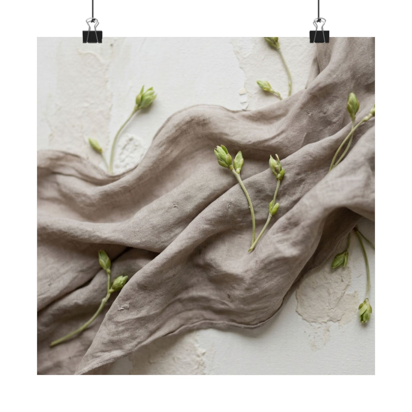 Silk Drape Wall Art Print | Spring Japandi Texture Art