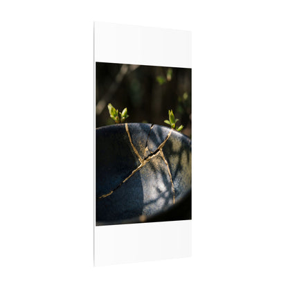 Seijaku Broken Pottery Canvas Art - Dark Japandi Shadow Zen