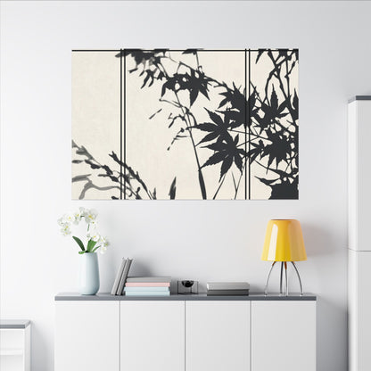 Shoji Screen Canvas Art | Summer Japandi Minimal Line Art
