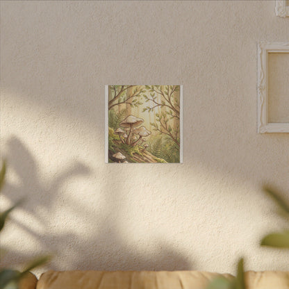 Spring Wild Mushrooms Mushroom Illustration Canvas Art | Cozy Decor