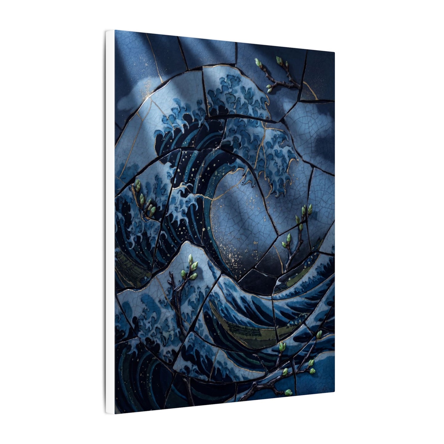 Ocean Wave Spring Canvas Art | Kintsugi Artful Design