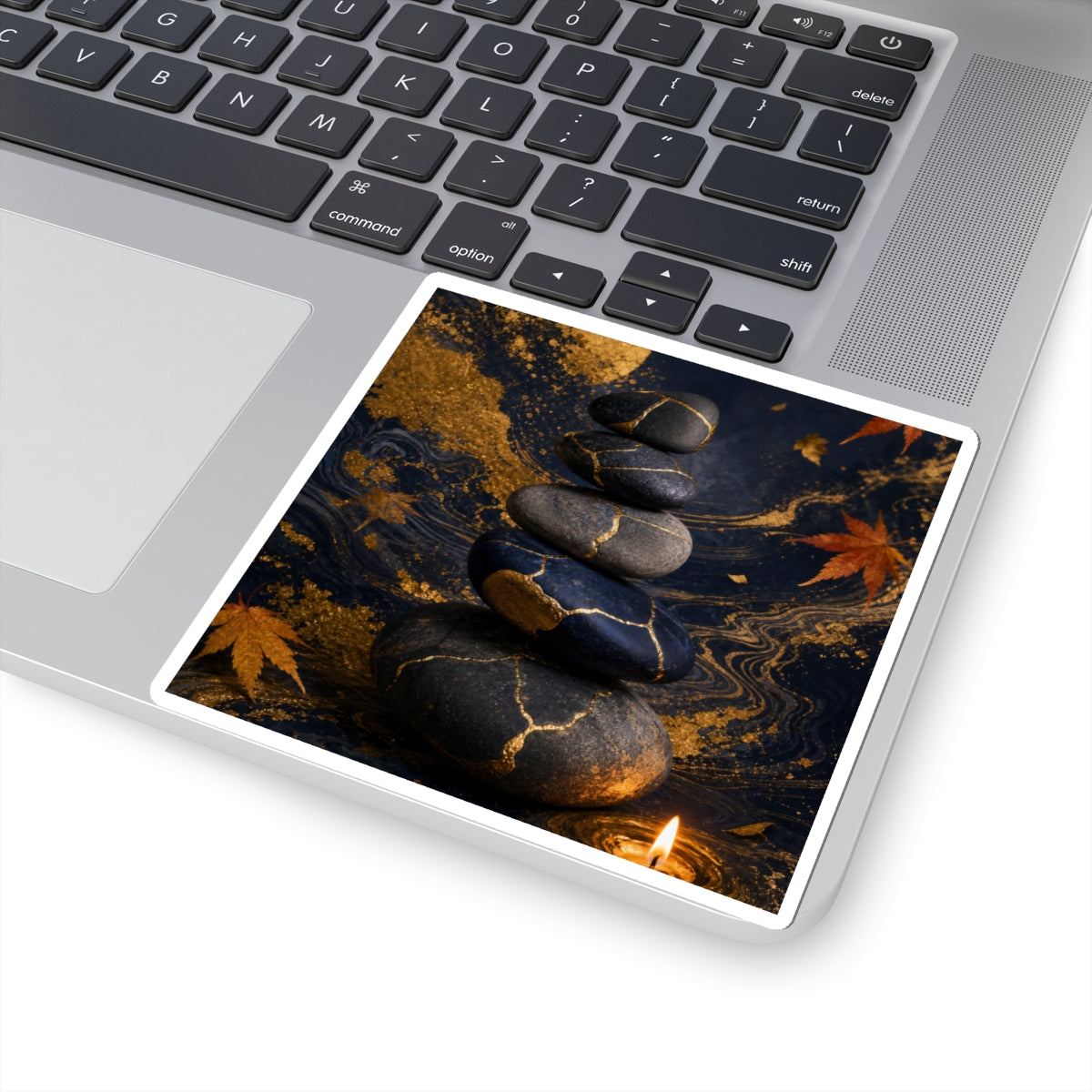 Autumn River Stones Gold Vein Sticker | Philosophical Decor
