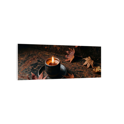 Dark Japandi Rust Patina in Candlelight | Shadow Zen Canvas Art