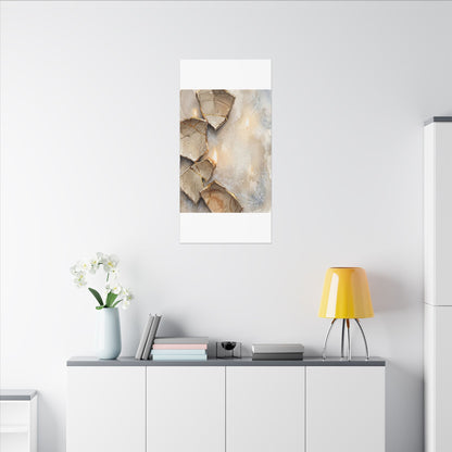 Broken Pottery Winter Canvas Art | Japandi Warm Design
