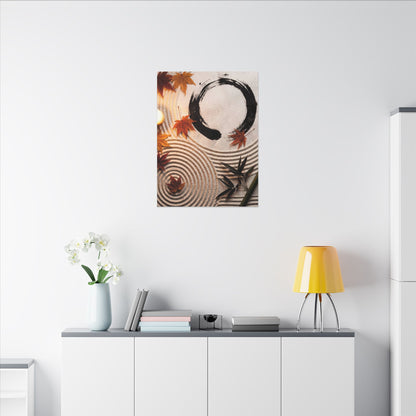 Tranquil Rock Garden Canvas Art - Enso Zen