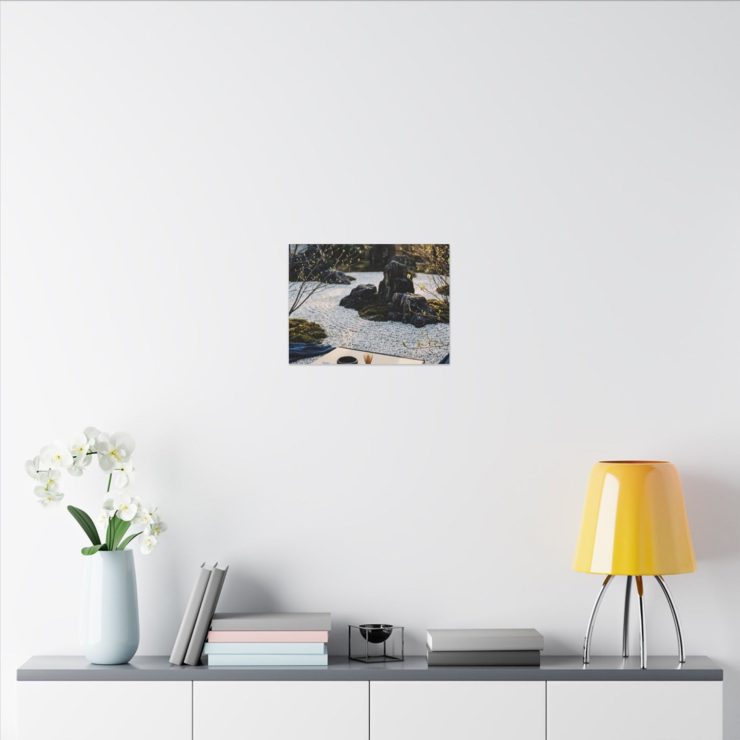 Zen Tea Ceremony in Golden Hour | Karesansui Canvas Art