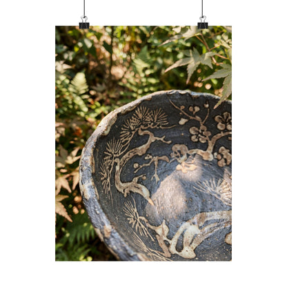 Ceramic Bowl Summer Wall Art Print | Japandi Warm Design Art Print