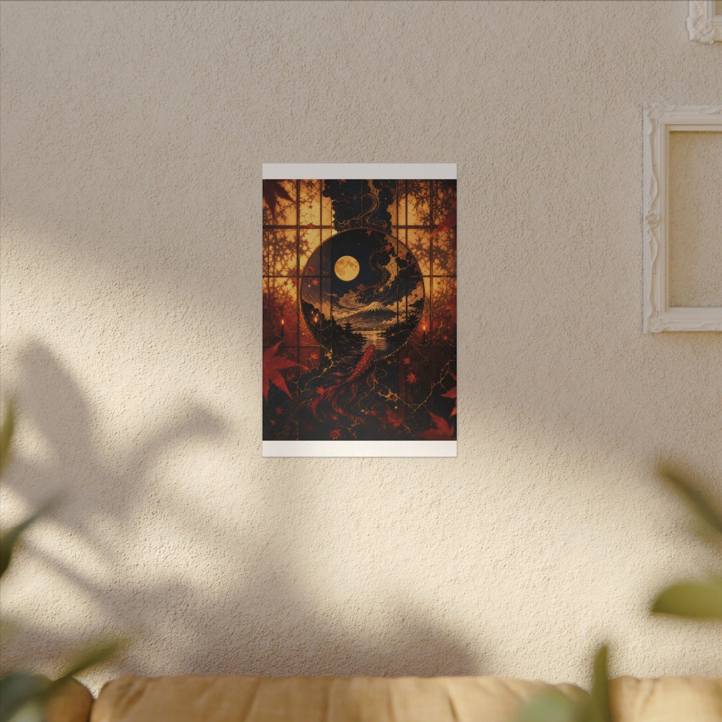Beautiful Shoji Screen Canvas Art - Gold Vein Kintsugi
