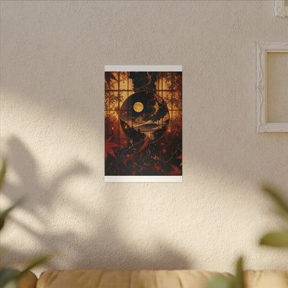 Beautiful Shoji Screen Canvas Art - Gold Vein Kintsugi