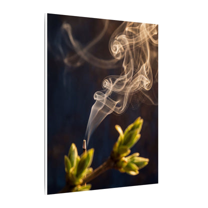 Golden Hour Incense Smoke Canvas Art - Dark Japandi Kanso