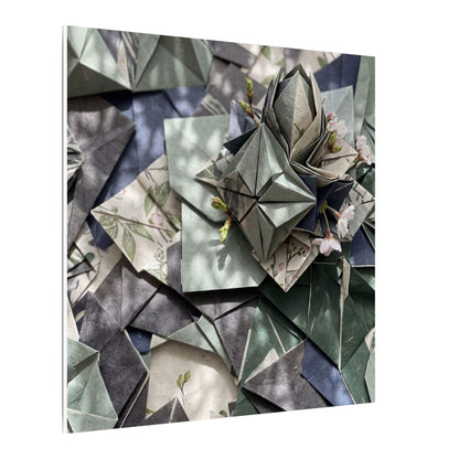 Shibui Paper Fold Canvas Art - Japandi Japanese Pattern