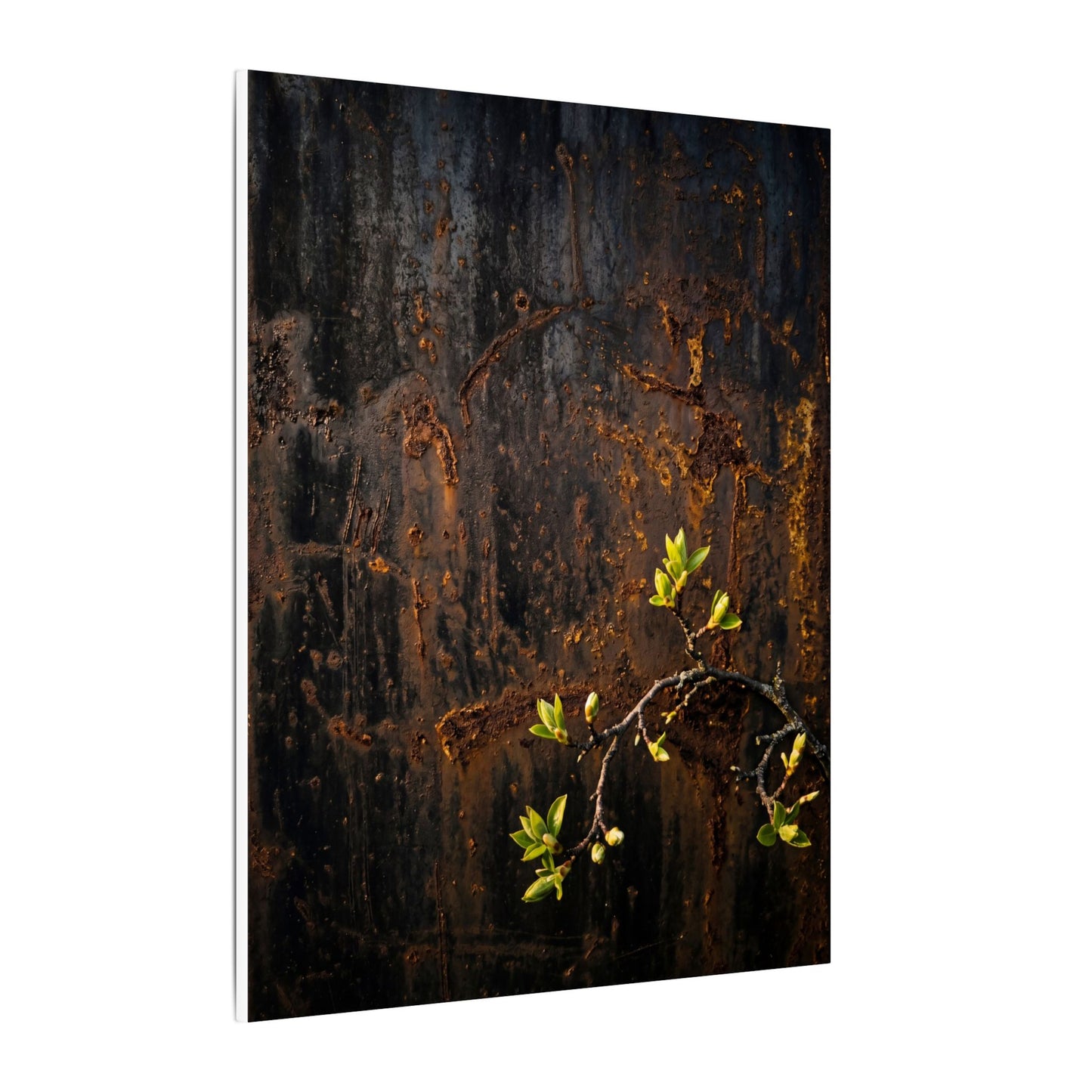 Golden Hour Rust Patina Canvas Art - Dark Japandi Fukinsei