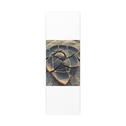 Broken Pottery Winter Canvas Art | Kintsugi Resilient Design
