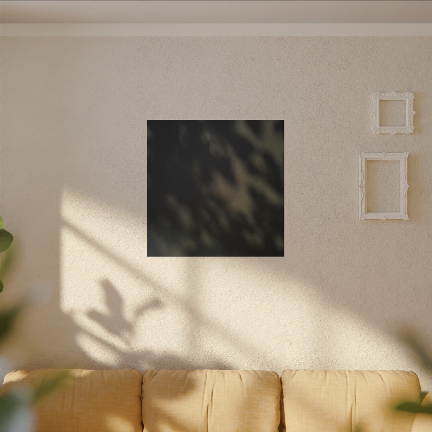 Dappled Shadow Play Canvas Art - Dark Japandi Ma