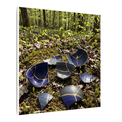 Philosophical Broken Pottery Canvas Art - Broken Beauty Kintsugi