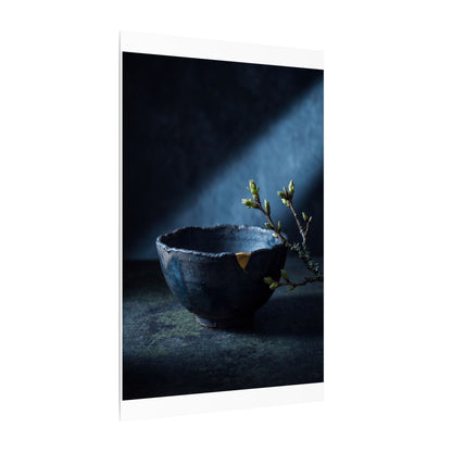 Sophisticated Ceramic Bowl Canvas Art - Shadow Zen Dark Japandi