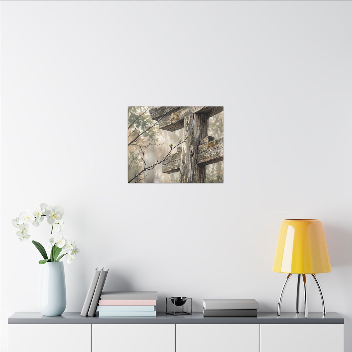 Torii Gate Spring Canvas Art | Japandi Neutral Design