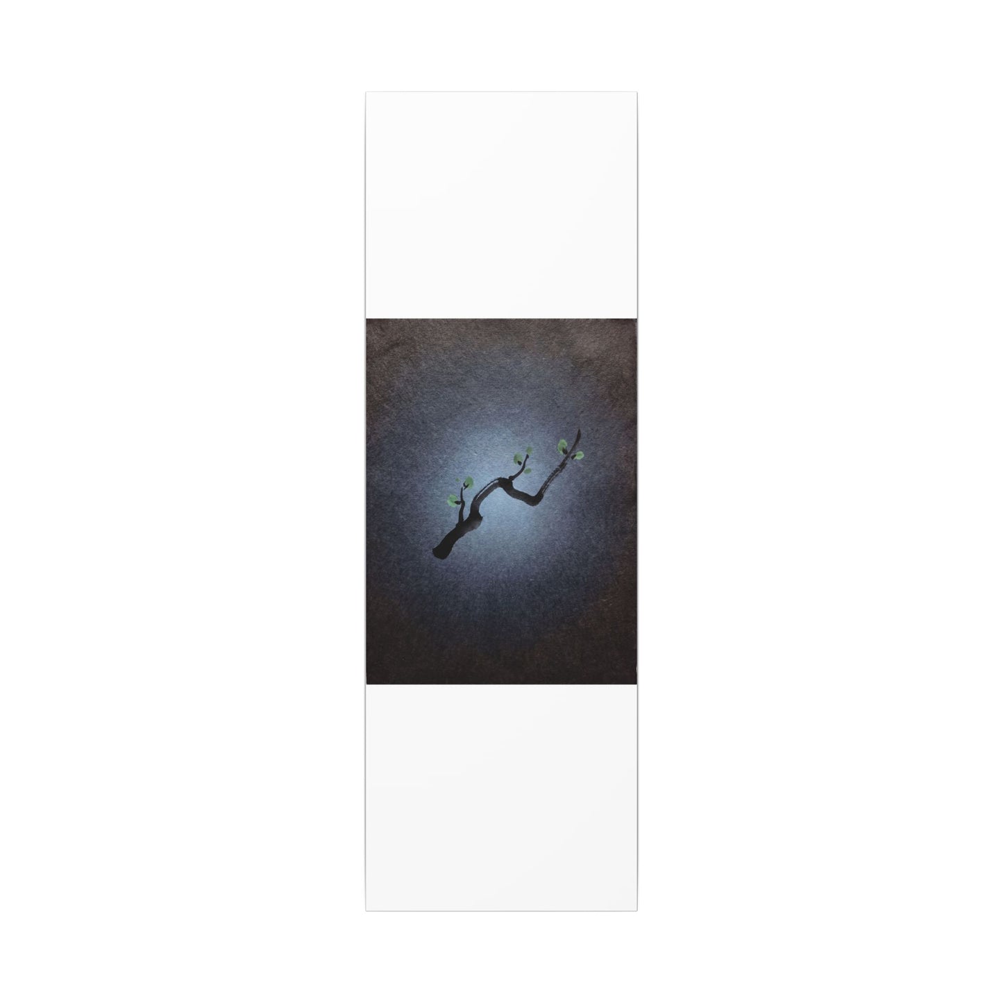 Ink Brushstroke Canvas Art | Spring Dark Japandi Moody Minimal Art Art Print