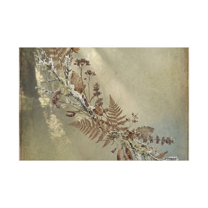 Winter Dried Flowers Forest Whimsy Canvas Art | Earthy Decor