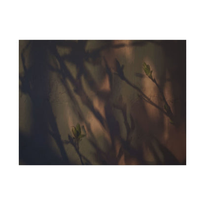 Candlelight Shadow Play Canvas Art - Dark Japandi Shibui